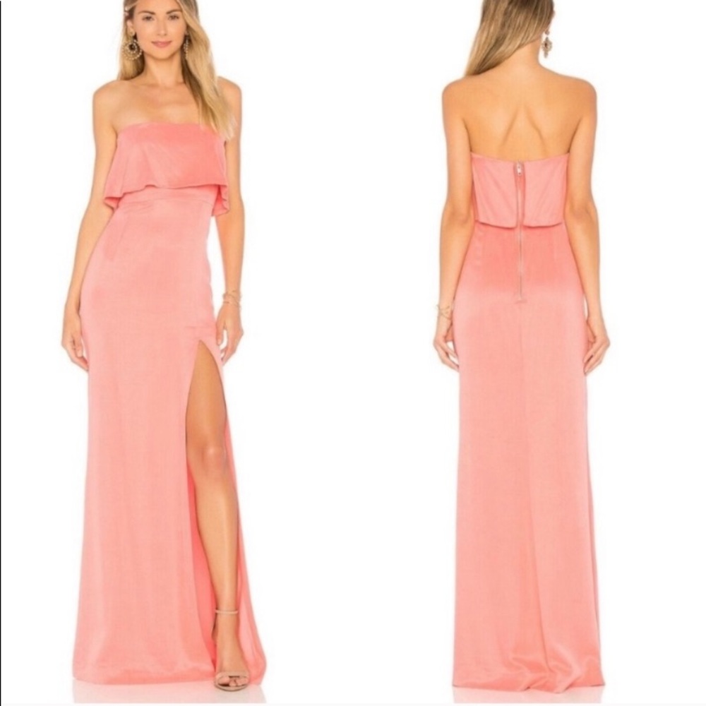 NWT Lovers + Friends Anzen Gown in Strawberry Ice